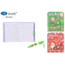 Блокнот+ручка: "НОВОГОДНИЕ"; блокнот 8*10,5 см +мини-ручка, яркий с рисунком МС-6013