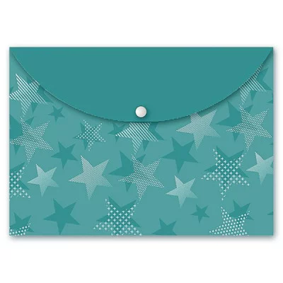 Папка-конверт на кнопке А4+ 0,18мм "Звезды" ФЕНИКС+ 47190 318436