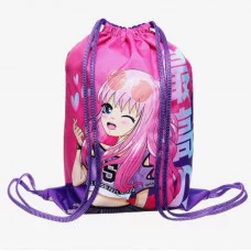 МО-26-1с-2р Аниме девочка - мешок для обуви 1 отделение с карманом, ручка, светоотражающая лента, 37 МО-26-1с-2р