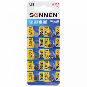 Батарейка 1шт алкалиновая таблетка SONNEN Alkaline, 192A (G3, LR41) 455603