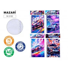 Блокнот "СПОРТКАРЫ", 1 шт, 12.5х17 см, 40 листов  M3192