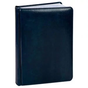 ЕЖЕДНЕВНИК А5, 160л. недатир. TOUCH SKIN - INDIGO (160-3185) кожзам (синий) 160-3185