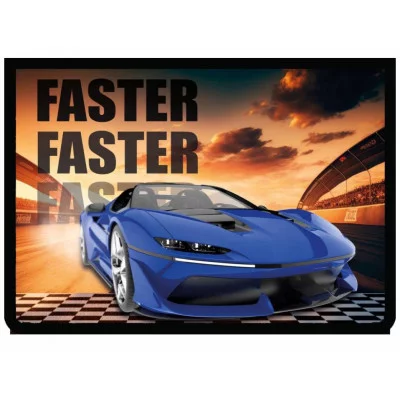 Папка для тетрадей А4 молния сверху пластик "Авто на старте" ПЧЕЛКА ПМ-А4-29 076569