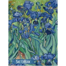 СКЕТЧБУК А5. Ван Гог. ИРИСЫ (выб.лак, голубая резинка) 468-0-088-40250-5