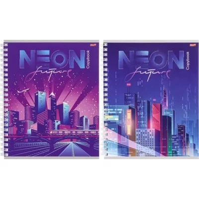 Тетрадь КЛЕТКА 80л. ГОРОДА БУДУЩЕГО (80-5587) на гребне. цвет.мелов.обложка TМ"Profit" ТК8415