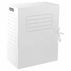 Папка архивная с завязками OfficeSpace, микрогофрокартон, 150мм, белый, до 1400л. 225437