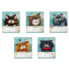 Тетрадь школьная ученическая ErichKrause® Funny Cats, 18 листов, клетка 54193 018010154-54193