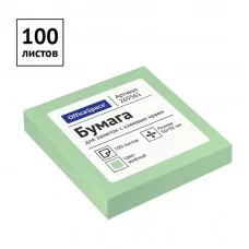 Самоклеящийся блок OfficeSpace 50*50мм, 100л., зеленая пастель  269561