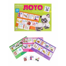 ЛОТО ПЛАСТИКОВОЕ 48 фишек. АЗБУКА И ЦИФРЫ (Арт. ИН-8085)