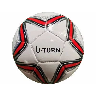 Мяч футбольный, красный с белым, PVC, №3, окружность 54-56см., 180гр. (Арт. МБ-2426) МБ-2426