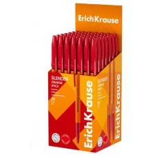 Ручка шариковая ErichKrause Slender Stick Orange 0.7, Super Glide Technology, цвет чернил красный  63091