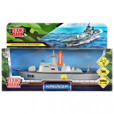 Модель металл свет-звук КРЕЙСЕР 18 см, в ассорт, в кор. Технопарк  FY016-18SLMIL-GY