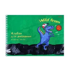 Альбом для рисования А4 20л. СМЕШНОЙ ДИНОЗАВР 20-5105