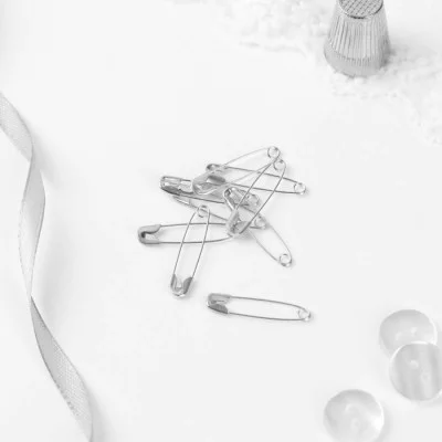 Булавка английская металл №0 2,7*0,5*0,1см наб 10шт цена за серебряный 3945633