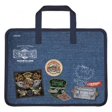 Папка А4 пластик молния сверху/ручки тесьма "The Denim Way" DEVENTE 8053063 706318