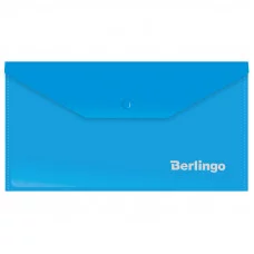 Папка-конверт на кнопке C6, 180мкм, синяя BERLINGO* 183942