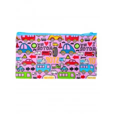 Пенал-косметичка АВТОБУС сиреневый (ПН-2506), гладь ПН-2506