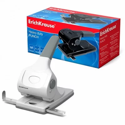 Дырокол на 70л 2 отв металлический с линейкой "Elegance" серебро 6мм ERICH KRAUSE 5409 270988