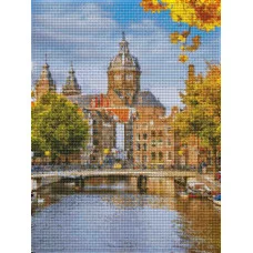 Алмаз мозаика (клас.) 30х40 см, с подр., с полн. заполн. (30 цв.) Осенний Амстердам (Арт. НД-0344)
