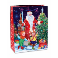 Пакет подарочный с глянцевой ламинацией 18x23x10 см (M) Весёлый хоровод, 157 г ПКП-1685