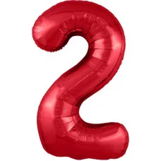 Шар Agura Slim Красный цифра 2 (40\'\'/102 см) 756287