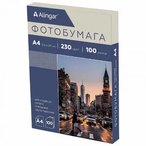 Фотобумага односторонняя, А4, 100л., глянцевая, 230 г/м2 AL11089