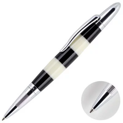 Ручка шар. AREZZO цв.корпуса: бело-черн. кож/з футл. KR550B501502M 062462