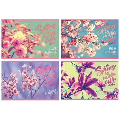 Альбом для рисования 12л А4 на скрепке BG Весенний аромат эконом 315269