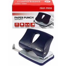 Дырокол (ДР-2780), на 20л., пластик./к в карт. коробке, т.синий ДР-2780