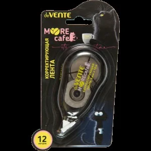 Корректир. лента 5мм х 12м "deVENTE. MooreCafe" полупрозрачный корпус с рамкой, черный, фронтальный 4062515