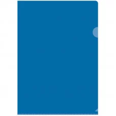 Папка-уголок OfficeSpace, А4, 150мкм, прозрачная синяя 162535