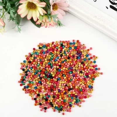 Набор бусин для творчества дерево "Шарики цветные" набор 15 гр 0,4х0,3 см   4460392