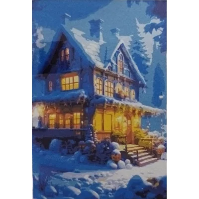 Картина по номерам на холсте 50х40 "Ночь зимней романтики" Знайленд КН5040030