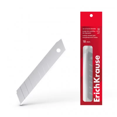 Лезвия ErichKrause для канцелярского ножа, 18 мм 1шт 19274