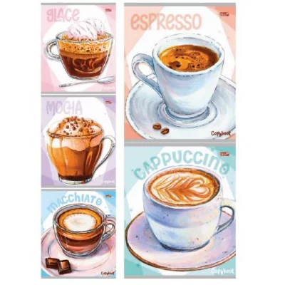 Тетрадь КЛЕТКА 48л. ЧАШЕЧКА КОФЕ (48-5713) цвет. мелов. обл. 48-5713