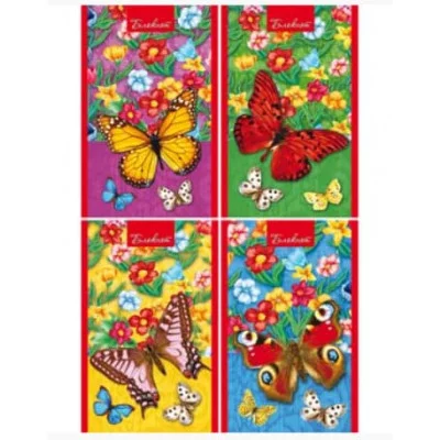 Блокнот 16л А7 Разноцветные бабочки Б16-2765 Б16-2765