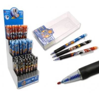 Ручка Шпион "Пиши стирай" DE-23 "Космонавт" (син) 0,5мм, автоматическая, игольчатый стержень, корпус с рисунком, с грипом, ассорти 1шт GP-3627 329892