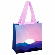 Пакет подарочный 1шт 20*20*10см MESHU "Закат", отд. фольгой, матовая ламинация 354635