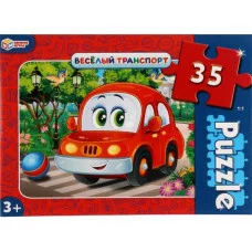 Весёлый транспорт. Макси-пазлы в коробке. 35 деталей. 180х127х35 мм. Умные игры 324830