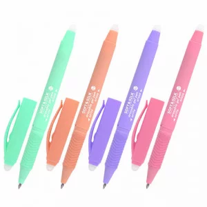 Ручка стираемая гелевая с грипом BRAUBERG SOFT&SILK PASTEL, 1 шт, СИНЯЯ, цвет корпуса ассорти, узел 0,7 мм, 143934