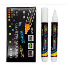 Маркер меловой DI-574 "Белый" 4мм, овальный, круглый корпус, XL-188 332467