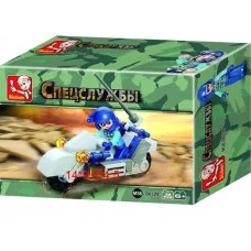 К-р"Военный мотоцикл" 32 дет.в коробке