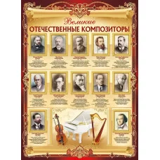 Палакат А2 картон Великие русские композиторы Горчаков 460717860021402751