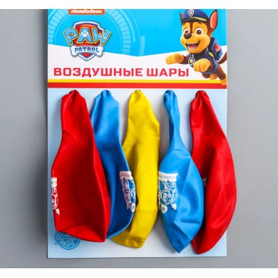 Воздушные шары "С Днем Рождения!", Щенячий патруль 12 дюйм (набор 5 шт) 5015689