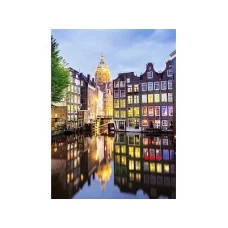 Алмазн. мозаика 22х32 c подр., с полн. заполн. (класс.)(22 цв.) ВЕЧЕРНИЙ ГОРОД У ВОДЫ (Арт. AC22086) AC22086