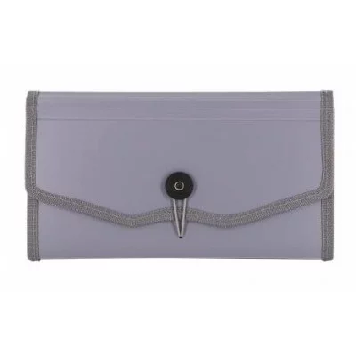 Папка-картотека Alingar 260х140 мм на пуговице пластик 900 мкм 12 отделений серый 1шт AL12823/2