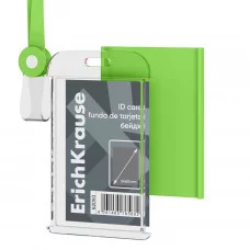 Бейдж вертикальный в комплекте с силиконовой лентой ErichKrause акриловый размер вставки 54х85 мм, ассорти, 62093