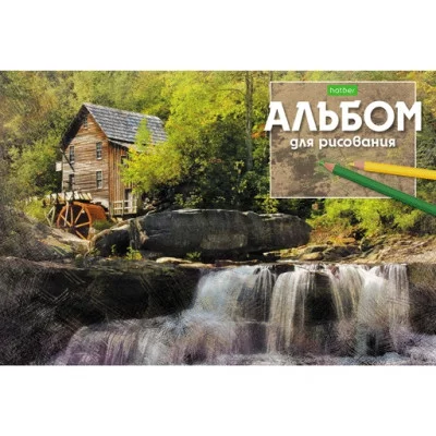 АЛЬБОМ для рисования 24л А4ф на скобе серия Ассорти Аль2499