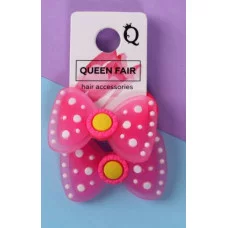 Резинка для волос "Крошка" (набор 2 шт) бантик 3см розовый 10068527