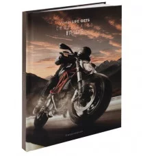 ЕЖЕДНЕВНИК А5,128л. МОТОЦИКЛИСТ - 5 (128-9900) 7БЦ, матовая лам, пена глянц,недат 128-9900